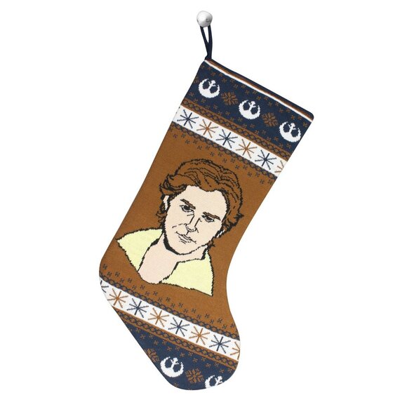 Star Wars Young Hans Solo 19" Stockings Knitted Lined Licensed New - Picture 1 of 3